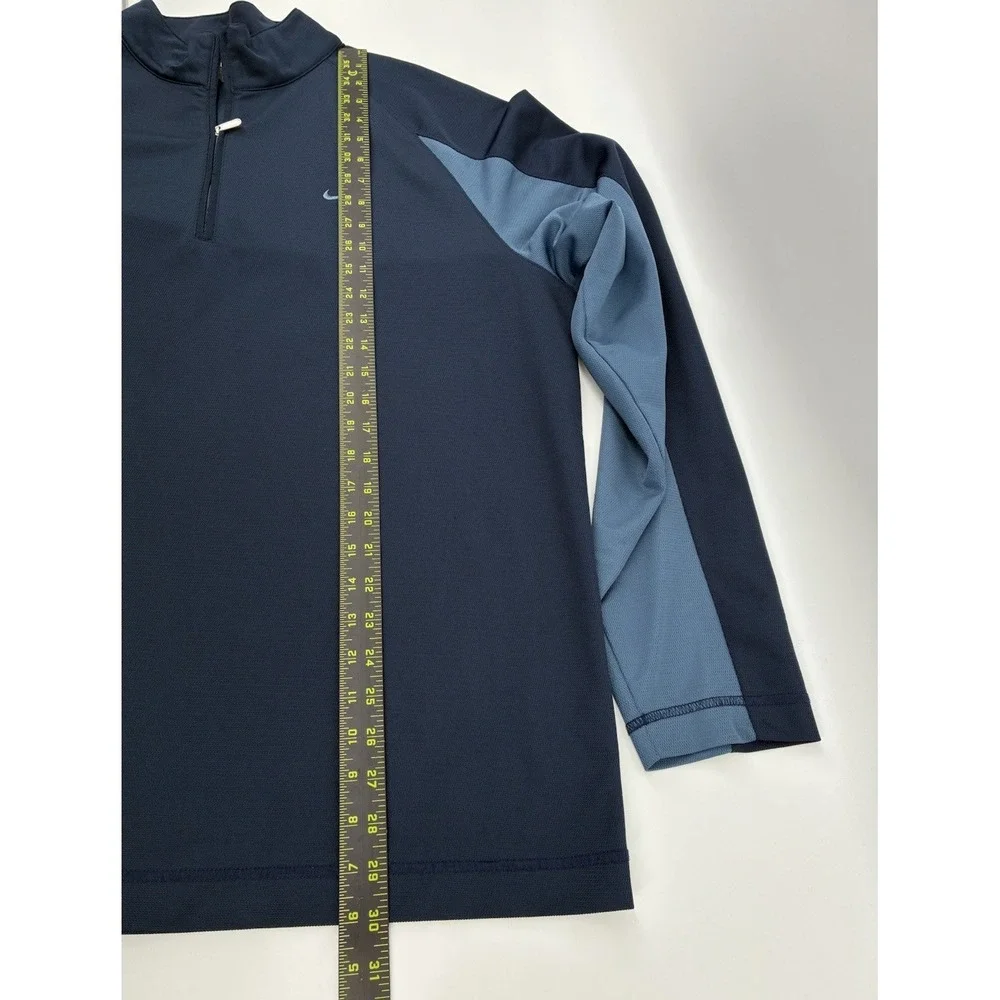 VNTG Y2K‎ Nike Silver Tag Dri-Fit 1/4 Zip Pullover Men's XL Navy